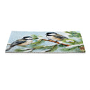 Snowbirds Chickadees PVC Trapper Mat, 28"x16"