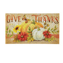 Grateful Gatherings PVC Trapper Mat, "Give Thanks" 28"x16"