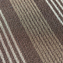 Dark Brown Striped PVC Loop Mat