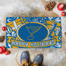 St Louis Blues Holiday PVC Mat, 28"x16"
