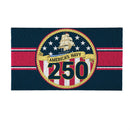 Full Color Coir Mat, 16" x 28", US Navy, 250th Anniversary
