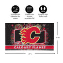Calgary Flames Patriotic PVC Mat, 28"x16"