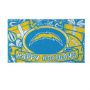 Los Angeles Chargers Holiday PVC Mat, 28"x16"