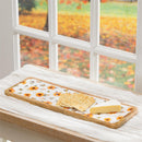 VivaStyle Sunflower Fields Serveware, Rectangular Wood Serving Tray, 18"L