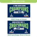 Seattle Seahawks, Superbowl Multi Win, Football 3x5 Flag