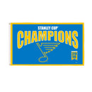 St Louis Blues 2025 Single Sided Flag w/ 2 Grommets, 3'x5' Multi Win Flag