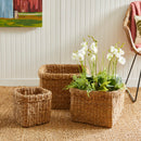 NAPA Home & Garden, SEAGRASS SQUARE BASKETS WITH CUFFS, SET OF 3,SG2004