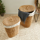 NAPA Home & Garden, SEAGRASS OVAL HAMPER WITH LINING, SET OF 2,SG2032