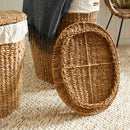 NAPA Home & Garden, SEAGRASS OVAL HAMPER WITH LINING, SET OF 2,SG2032