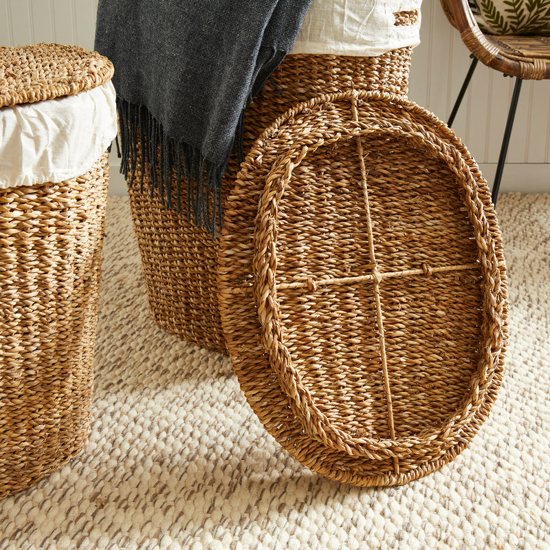 NAPA Home & Garden, SEAGRASS OVAL HAMPER WITH LINING, SET OF 2,SG2032