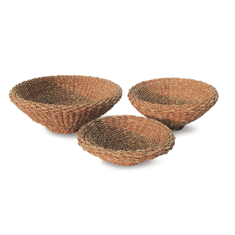 Napa Home Accents Collection-Seagrass Shallow Tapered Baskets , Set of 3