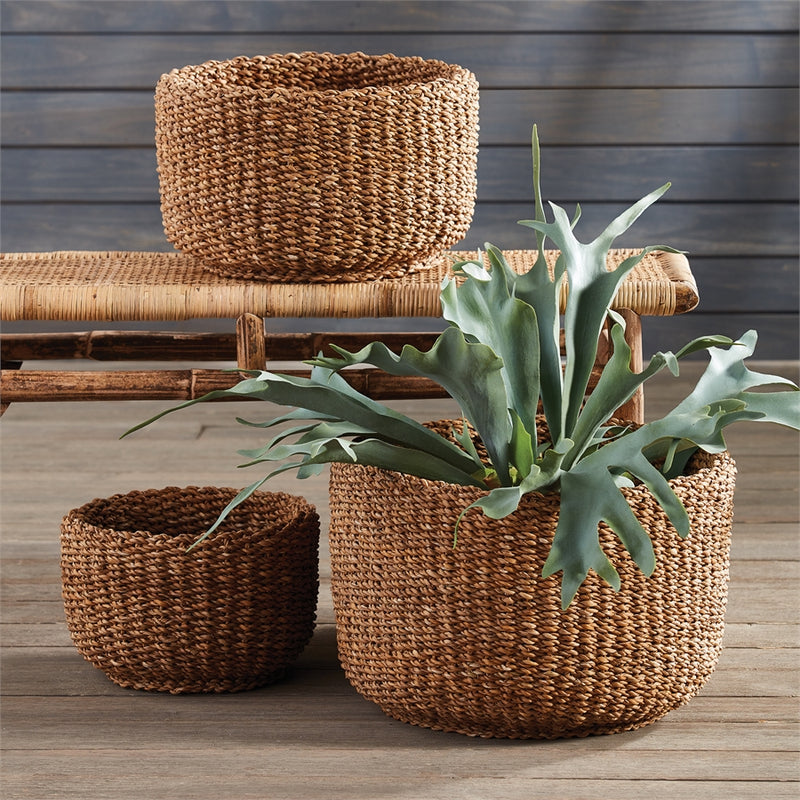 Napa Home Accents Collection-Seagrass Cylindrical Baskets , Set of 3