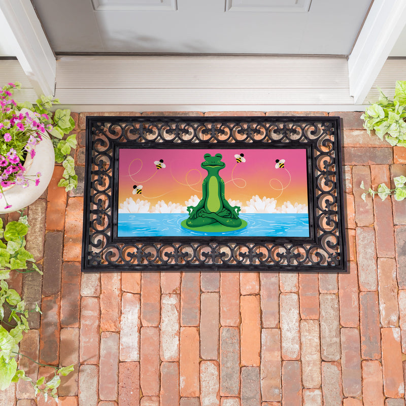 Meditating Summer Frog Sassafras Switch Mat