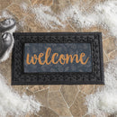 Grateful Gatherings Welcome Friends of Fall Flocked Coir Sassafras Switch Mat, "Welcome", 22"x10"