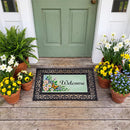 Welcome Butterfly Garden Wreath Sassafras Switch Mat
