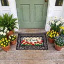 Welcome Red Geranium Check Sassafras Switch Mat