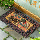 Red White & Bloom Flocked Coir Sassafras Switch Mat, "250 USA", 22"x10"