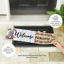 Buffalo Plaid Bunny Welcome Sassafras Switch Mat
