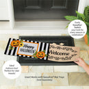 Happy Halloween Striped Jack O' Lanterns Sassafras Switch Mat