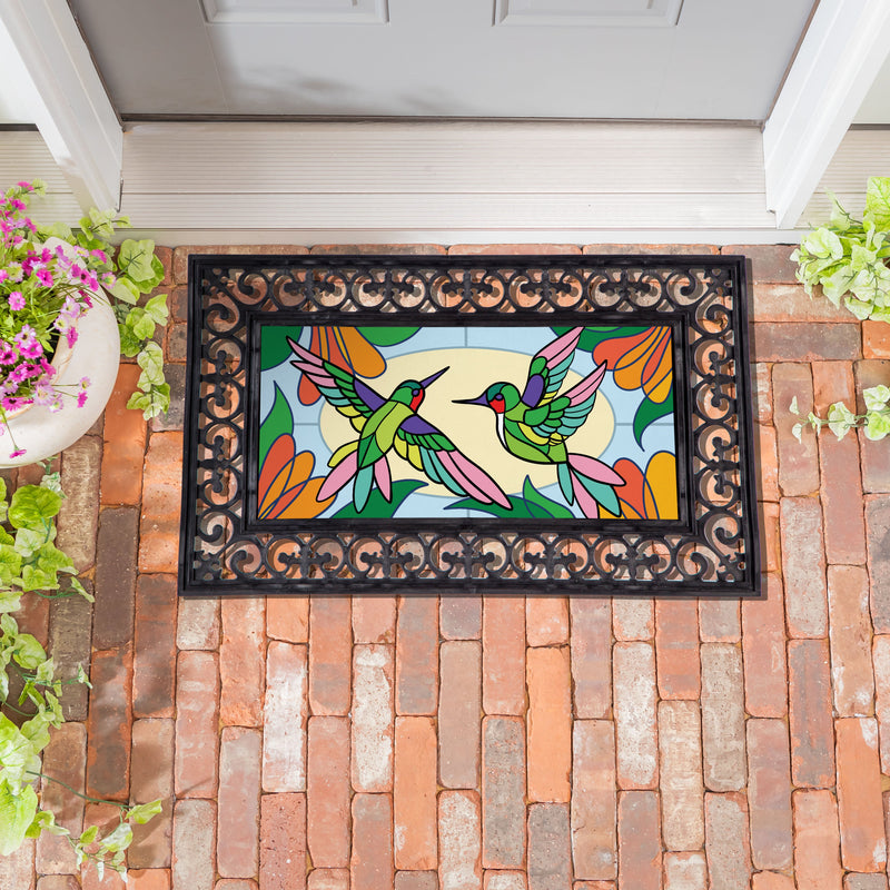 Stained Glass Hummingbirds Sassafras Switch Mat