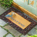 Seaside Retreat Flocked Coir Sassafras Switch Mat, Heron, 22"x10"