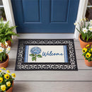 Welcome Blue Hydrangea Sassafras Switch Mat