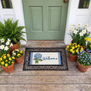 Welcome Blue Hydrangea Sassafras Switch Mat