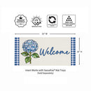 Welcome Blue Hydrangea Sassafras Switch Mat