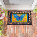 Welcome Mosaic Blue Butterfly Sassafras Switch Mat