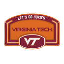 Virginia Tech USA Embossed Steel Wall Sign, 11" x 17"