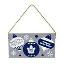 Toronto Maple Leafs Holiday Wood Wall Sign, 6x11