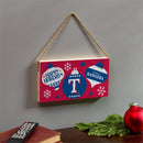 Texas Rangers Holiday Wood Wall Sign, 6x11