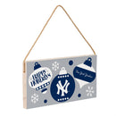 New York Yankees Holiday Wood Wall Sign, 6x11