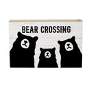 High Country Bear Trio Wood Sign Plock,"Bear Crossing", 12"x8"