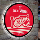 Detroit Red Wings, 100 Anniversary Edge Lite 23" Round, LED Wall Sign