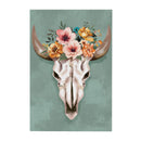 Southwest Pueblo Indoor Wall Decor, Wood, Steer Skull, 24"x16"