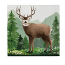 High Country Wilderness Indoor Wall Decor, Wood, Mule Deer, 12"x12"