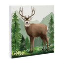High Country Wilderness Indoor Wall Decor, Wood, Mule Deer, 12"x12"