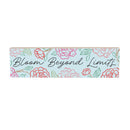 Peony Toile Wood Mantle Sign, Line Art "Bloom Beyond Limits", 18"x5"