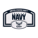 US Navy USA Stamped Steel Wall Sign, 11" x 17"