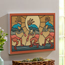 Southwest Sunrise Indoor Wall Decor, Wood, Kokopelli Trio, 24"x16"