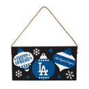 Los Angeles Dodgers Holiday Wood Wall Sign, 6x11
