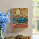 Southwest Sunrise Indoor Wall Decor, Wood, Landscape, 12"x12"