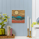 Southwest Sunrise Indoor Wall Decor, Wood, Landscape, 12"x12"