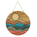 Southwest Sunrise Wood Door Decor, Landscape, 18"