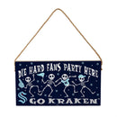 Seattle Kraken Halloween Wood Wall Sign, 6x11