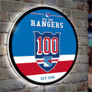 New York Rangers, 100 Anniversary Edge Lite 23" Round, LED Wall Sign