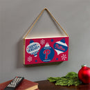 Philadelphia Phillies Holiday Wood Wall Sign, 6x11