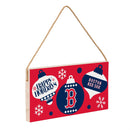 Boston Red Sox Holiday Wood Wall Sign, 6x11