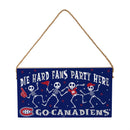 Montreal Canadiens Halloween Wood Wall Sign, 6x11